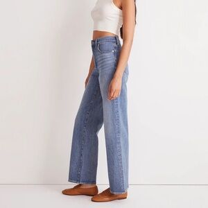 Madewell the petite perfect vintage wide leg jean in heath